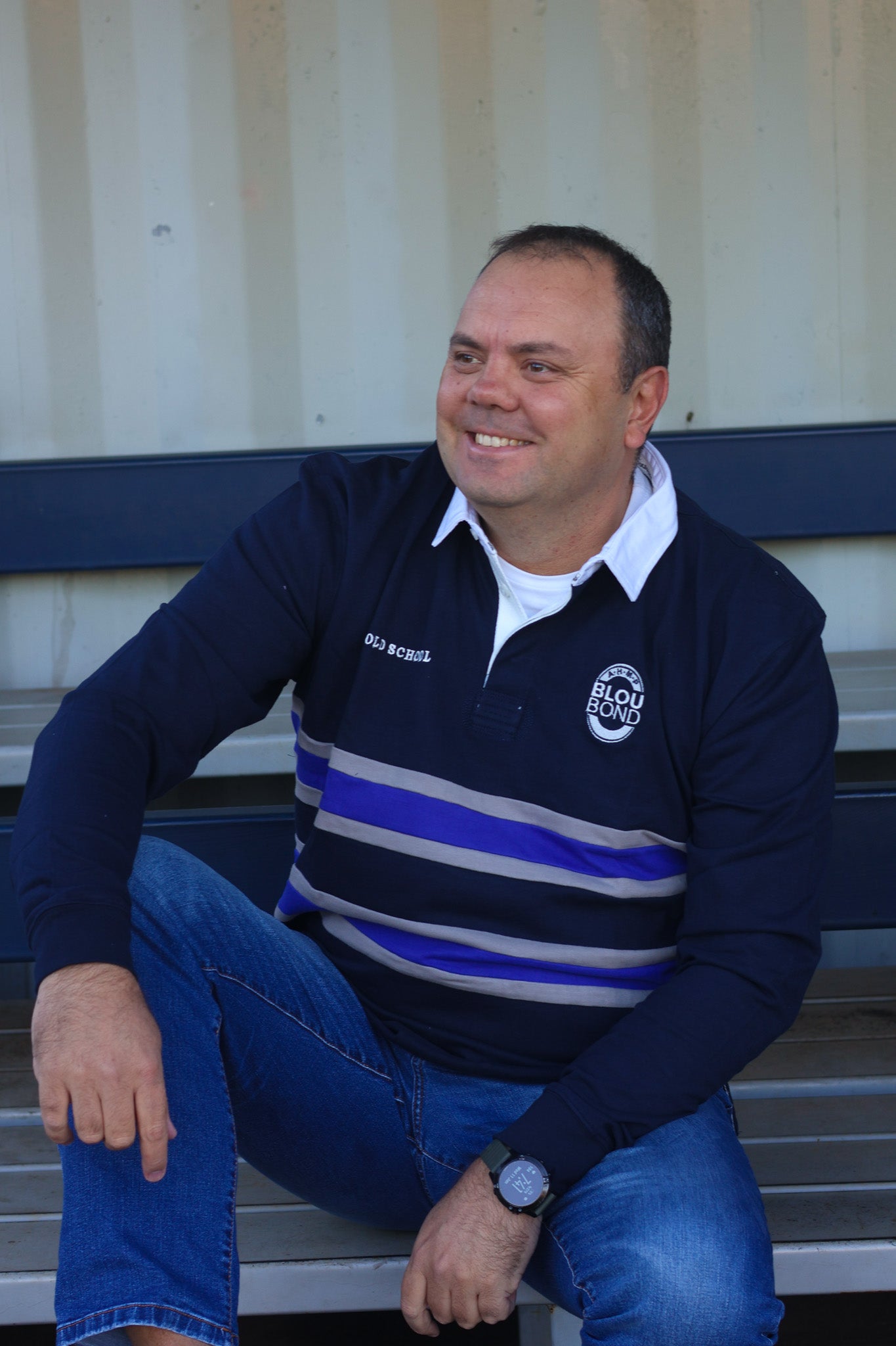 Blou Bond Rugbytrui