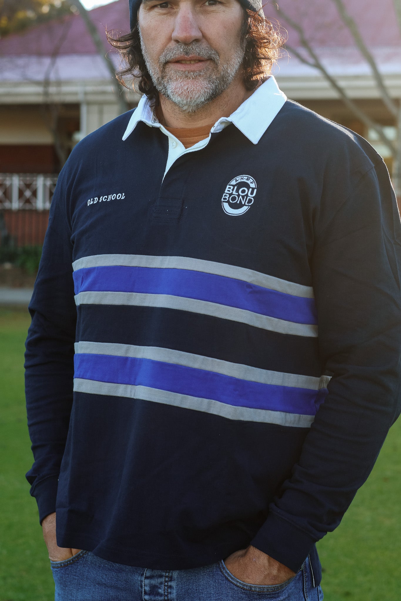 Blou Bond Rugbytrui