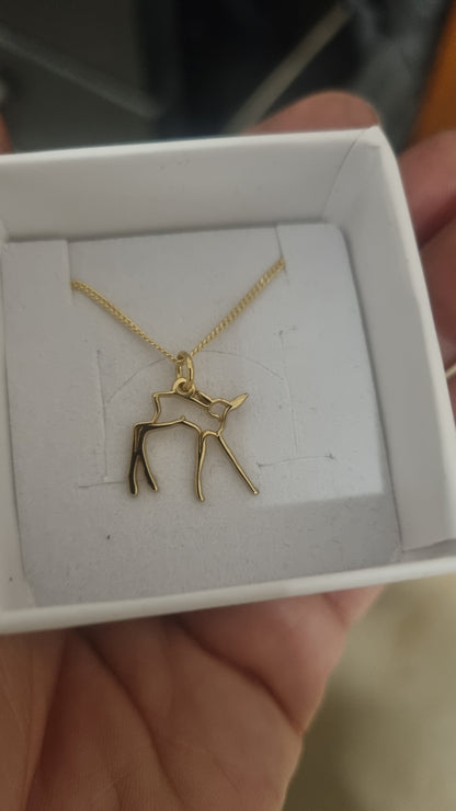 Blou Bond Bokkie Hangertjie - Goud