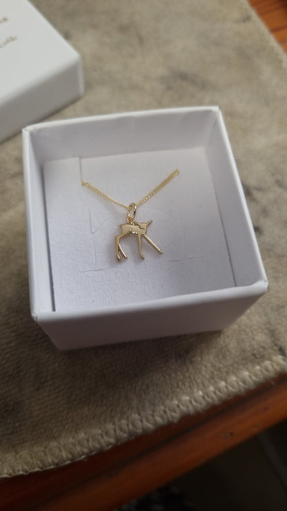 Blou Bond Bokkie Hangertjie - Goud